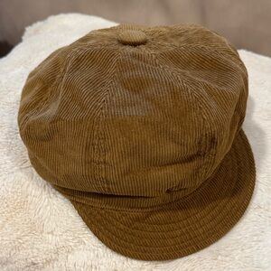 Men's Brown Corduroy Newsboy Hat